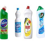 Domestos 750 Ml+ Ace 1 lt + Fairy 650 ml + Cif Krem 500 ml - 3 kg