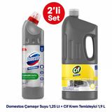 Domestos Çamaşır Suyu 1,25 Lt + Cif Krem Temizleyici 1,9 L 2’Li Hijyen Ve Temizlik Seti