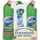 Domestos Çamaşır Suyu Dağ Esintisi 2X810G + Cif Krem