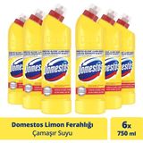 Domestos Çamaşır Suyu Yoğun Kıvamlı Formül Limon Ferahlığı Uzun Süreli Hijyen 750 mlX6