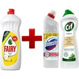 Domestos Fairy 650 ml + Ultra Yoğun 750 ml + Cif Krem 750 ml Muhteşem Üçlü - 102 ml