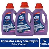 Domestos Yüzey Temizleyici Bahar Çiçekleri 3 x 1500 ml Maksimum Hijyen ve Parlaklık Sağlayan Yoğun Kıvam