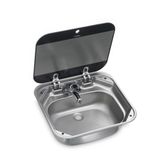 Dometic SNG4237 Cam Kapaklı Kare Karavan Lavabo Eviye
