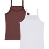 DOMİ Domi Kids Mocha 2-8 Yaş Kız Çocuk 2'li Atlet - Standart - 2 - 3 Yaş