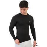 Domin Spor Erkek Siyah Uzun Kollu Compression Fitness Gym Body Tshirt - 3XL