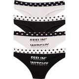 Dominant Bikini Model 2 Li Külot Paketi - XL - Siyah - Beyaz