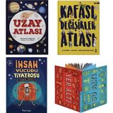 Domingo Yayınevi Uzay Atlasi + Kafasi Degisikler Atlasi + Insan Vucudu Tiatrosu + Yeralti Sualti =(4 Kitap)