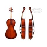 Dominguez DCR14NM Çello - 1/4 (Eğitim - Başlangıç Seviyesi) | Gül Ağacı (Rosewood) Görünümlü Bitiş, Abanoz Klavye ve Burgular, Küçük Müzisyenler Için Ergonomik Ölçü | Uyum: 1/4 (Çeyrek Boy) Çello