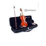 Dominguez DVR12CRG Gül Keman 1/2 Set – Hakiki Ağaç Ladin Kapak, Gül Ağacı Klavye, Yay + Reçine + Hard Case