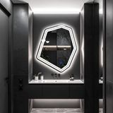 Domira Led'li Lazer Kumlamalı Lavabo & Banyo Aynası (Dokunmatik Sensörlü) beyaz led'li 70 x 60