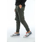 Domoda Haki Kargo Cepli, Fermuarlı Paça Lastikli Esnek Kumaş Slim Fit Gabardin Erkek Kargo Pantolon