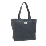 Domoda Maule Ortaboy Mumlu Kanvas%100 Pamuk Kadın Omuz Çantası Tote Bag İndigo Standart