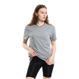Domoda Oversize Fit Pamuklu Kısa Kollu Basic Uniseks Kadın Erkek Tişört Gri L