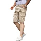 Domoda Slim Fit None Denim Yandan Cepli Esnek Kumaş Erkek Jean Kargo Şort Krem 31