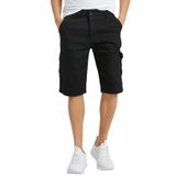 Domoda Slim Fit None Denim Yandan Cepli Esnek Kumaş Erkek Jean Kargo Şort Siyah 33