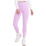 Domoda Yüksek Bel, Fitilli, Toparlayıcı interlok Beli Lastikli Örme Tayt Pembe L, Domoda