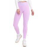 Domoda Yüksek Bel, Fitilli, Toparlayıcı interlok Beli Lastikli Örme Tayt Pembe M, Domoda