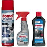 Domol 3'lü Set Fırın Izgara Cam Ocak ve Çelik Yüzey Temizleyici Kokusuz Etkili Temizlik