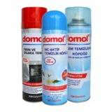 Domol 3'Lü Set (Tuvalet Temizleyici, Cam Temizleme, Fırın Ve Izgara Köpüğü)
