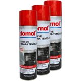 Domol 500 ml 3 Lü Fırın & Izgara Temizleyici Köpük Limon Özellikli Zorlu Yağlar için Etkili