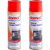 Domol 500 ml x 2 Adet Fırın Izgara Temizleyici Köpük Ultra Güçlü Formül ile Zorlu Kirleri Çözer
