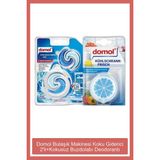Domol Bulaşık Makinesi Koku Giderici 120 Yıkama 2x6 ml + Kokusuz Buzdolabı Deodorantı Kartuş ve Karbon Filtre 40 gr