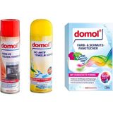 Domol Fırın & Izgara Temizleyici 500 ml + Domol Tuvalet Temizleyici Köpük 500 ml Limon + Renk Ayırıcı Mendil 24’lü