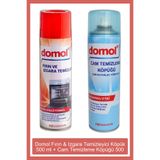 DOMOL Fırın & Izgara Temizleyici Köpük 500 ml + Cam Temizleme Köpüğü Cam ve Parlak Yüzeyler 500 ml