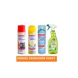 DOMOL Fırın Izgara Temizleyici+Tuvalet Temizleme Köpüğü+ Cam Temizleme Köpüğü+ Eco Banyo Temizleme Spreyi