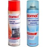 Domol Fırın ve Izgara Temizleyici Köpük 500 ml Ultra Güçlü Formül + Cam Temizleme Köpüğü 500 ml