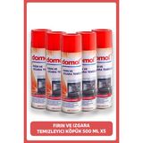 Domol Fırın ve Izgara Temizleyici Köpük 500 ml x 5 Ultra Güçlü Formül ile Zorlu Lekelere Karşı