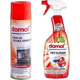 Domol Fırın ve Izgara Temizleyici Köpük 500 ml + Yağ Çözücü Sprey 750 ml