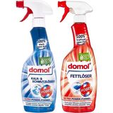 Domol Power Sprey Kir ve Kireç Çözücü 750 ml + Yağ Çözücü Sprey 750 ml Temizlik Paketi - 1,5 lt