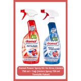 DOMOL Power Sprey Kir Ve Kireç Çözücü 750 ml + Yağ Çözücü Sprey 750 ml Temizlik Paketi