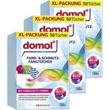 Domol Renk Ayırıcı Mendil 150 Adet 3 Paket Parfümsüz 1 Katlı Rulo Yapraklarla Koruma Sağlar