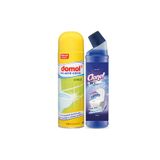 DOMOL Tuvalet Temizleme Köpüğü Limon 500 Ml + Diversey Clonet Klozet Temizleyici 750 Ml
