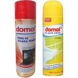 Domol Tuvalet Temizleme Köpüğü ve Fırın & Izgara Temizleyici Köpük 500 ml Limon Kokusuyla Ferah Temizlik