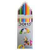 Doms 12 Renk Tam Boy Kuru Boya Seti + Kalemtraş