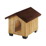 Domus Ahşap Çatılı Köpek Kulübesi Large 81X102X78 cm - 001-Renkli - 100 x 100 cm