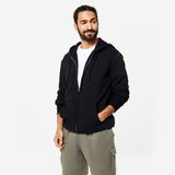 Domyos Erkek Kapüşonlu Fermuarlı Sweatshirt - Siyah
