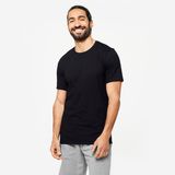 Domyos Erkek Siyah Slim Spor Tişörtü 500 - Fitness