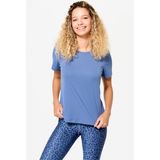 Domyos Fitness Yıldız Mavisi Kısa Kollu Spor Kadın T-Shirt