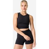 Domyos Kadın Crop Top Spor Tişörtü - Siyah Decathlon