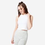 Domyos Kadın Crop Top Sporcu Atleti - Beyaz
