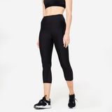 Domyos Kadın Siyah Spor Taytı 120 - 7/8 - Fitness Kardiyo - XL / W35 L31