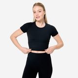 Domyos Kadın Yoga/Pilates Tişörtü - Siyah