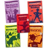 Don Kişot'un Serüvenleri - Gulliver'in Gezileri - Beyaz Diş - Pinokyo - Robin Hood - 5 Kitap