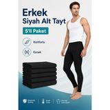 Don-X | Erkek Kışlık 5 'li Termal Tayt Siyah ( 5 Adet ) - 3XL - 4XL