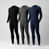 Don-X Erkek Termal Takım Set 3 Parça Bisiklet Yaka Likralı Kumaşla Şıklık ve Konfor - Çok Renkli - 3XL - 4XL