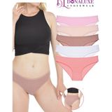 Donaluxe Kadın Külot , Kadın Bikini Soft Renkler 5'li Pamuklu Külot - Kırmızı - XL